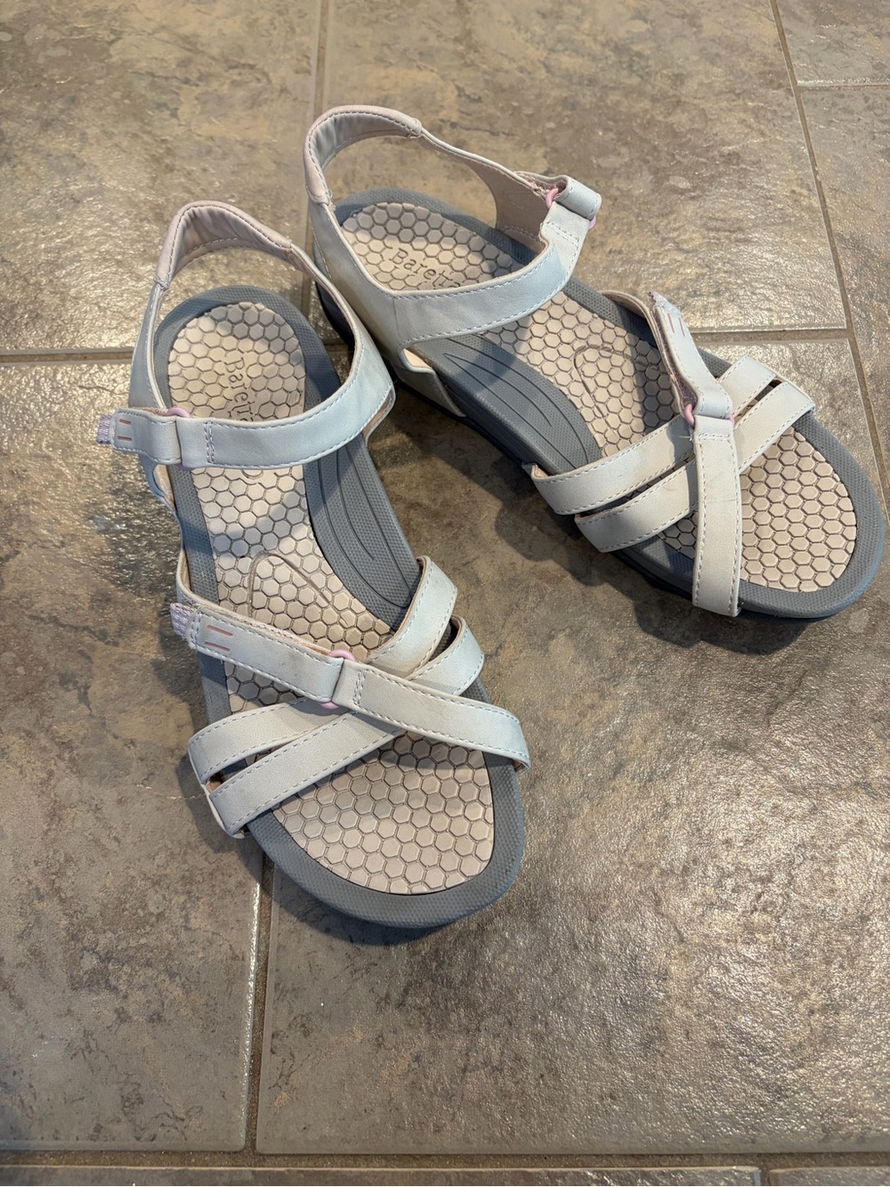 BareTraps White Strappy Comfort Sandals